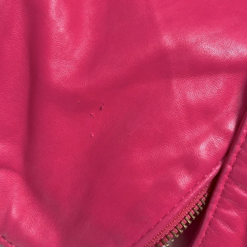 North Beach Leather Vintage cropped pink leather bolero jacket - Picture 8 of 12